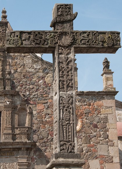 San Sebastián Analco, atrial cross, front - San Sebastián Analco