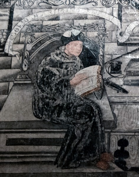Middle tier, center figure - North wall murals