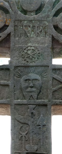 Santiago, atrial cross, front details - Santiago Mezquititlán, Guanajuato