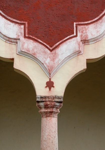 San Francisco, capilla abierta, pillar & arches - Conkal, Yucatán