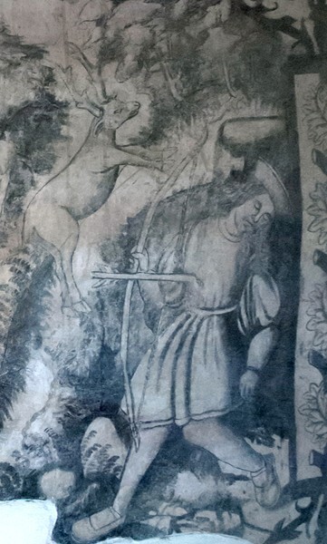 Mural, SS Eustache & Hubert (detail right) - Capilla de Oración Betanzos