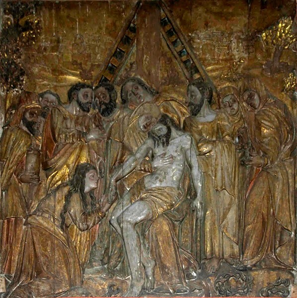 Deposition, polychromed wood - El Calvario