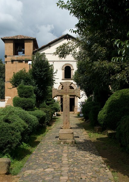 Santiago Apóstol, façade & atrial cross - Tupátaro, Michoacán
