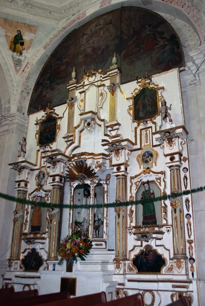 San Miguel Arcángel, nave Passion retablo - Huexotla