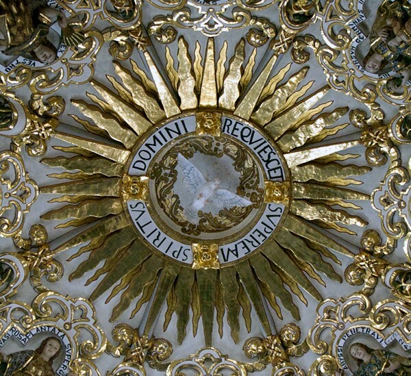 Cupola detail, Holy Ghost - Capilla del Rosario