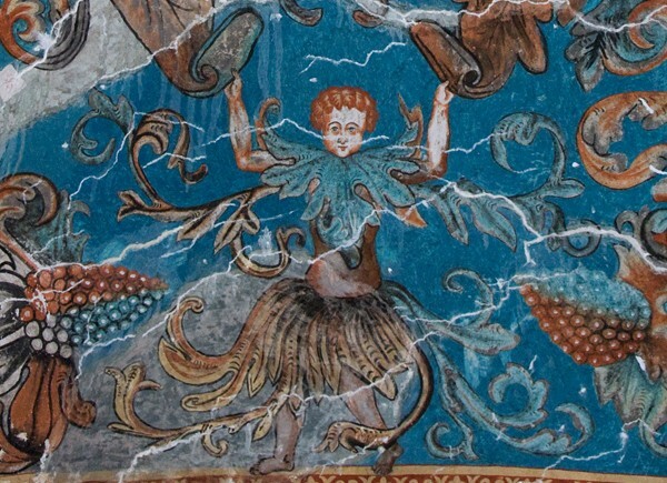 Sotocoro webbing, mural detail - Nave, sotocoro & refectory