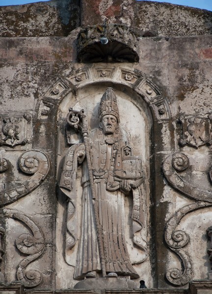 Façade, top tier, St. Augustine - San Pablo, façade, portería & convento