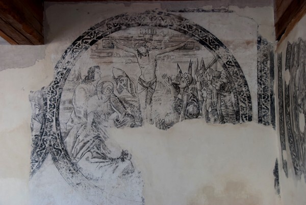 Crucifixion - Cloister grisaille murals