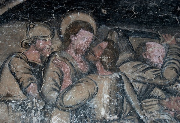 Anteportería mural, Kiss of Judas - San Miguel Arcángel, cloister with murals