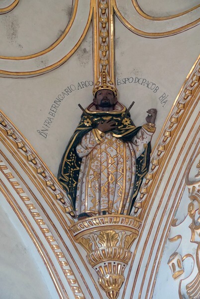Convento stairwell vault pendentive, friar Berengario Arco - Convento