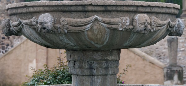 Santiago Apóstol, zócalo fountain basin - Ocuituco, Morelos