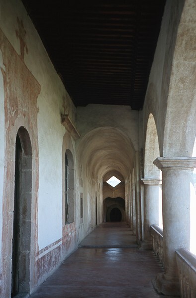 Upper cloister walk - San Nicolás de Tolentino, cloister & stairwell murals