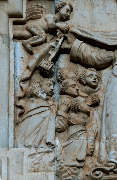 Façade, central relief, Our Lady of Mt. Carmel, detail - El Carmen Alto