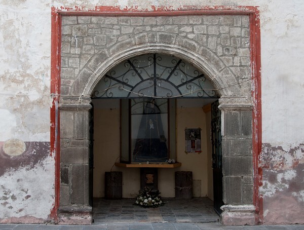 La Magdalena, baptistery portal alfiz - Quecholac, Puebla