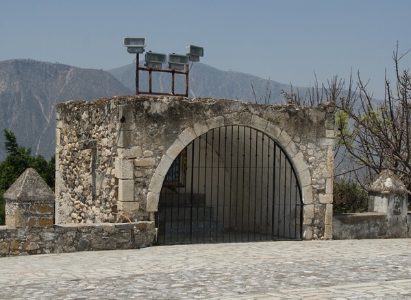 Capilla posa - Façade, exterior buttressing, lateral portal, open & posa chapels, atrio & cross