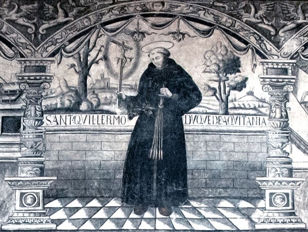 Top tier mural; central figure - North wall murals