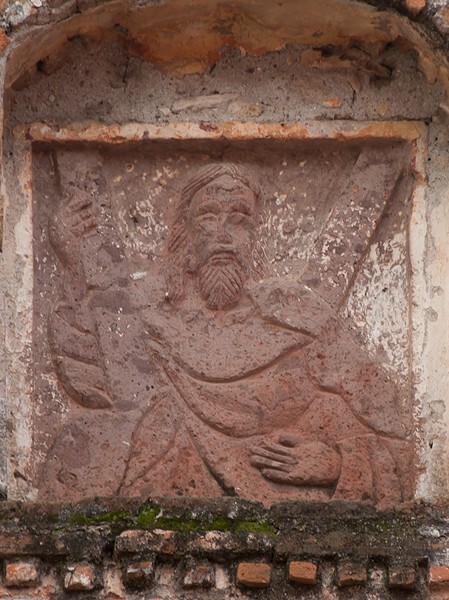 Capilla abierta relief, St. Andrew - San Bartolomé
