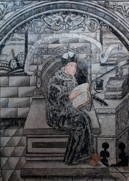 Cloister stairwell mural - San Nicolás de Tolentino, cloister & stairwell murals