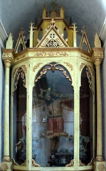 Santo Domingo, nave Crucifixion retablo - Yanhuitlán, Oaxaca