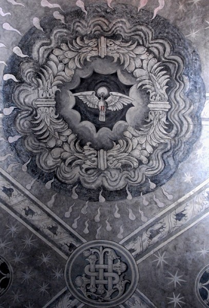 San Agustín, sacristy ceiling mural, Holy Ghost - San Agustín