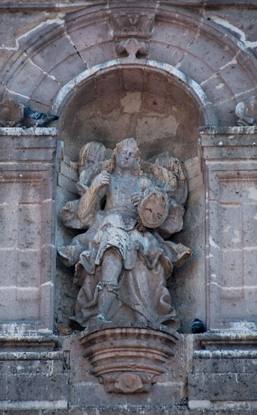 San Agustín, façade gable, St. Michael Archangel - San Agustín