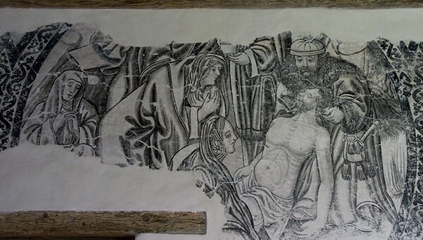 Lamentation of Christ - Cloister grisaille murals