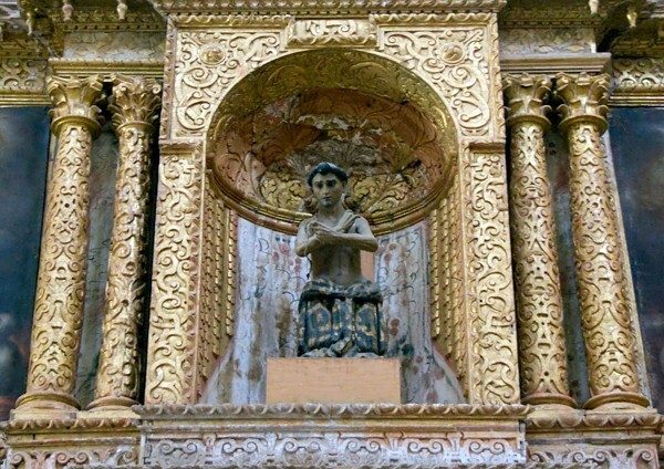 Santo Domingo, nave San José altar, second tier sculpture - Yanhuitlán, Oaxaca