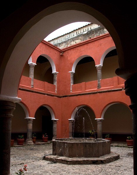 Cloister (convento museum) - La Asunción de Nuestra Señora, atrio, portería, and nave & choir ceilings