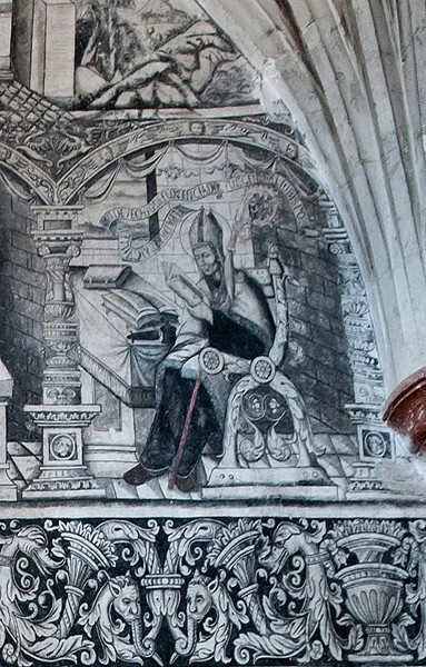 Cloister stairwell mural - San Nicolás de Tolentino, cloister & stairwell murals