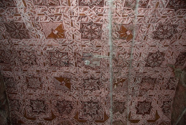 Refectory, ceiling strapwork - San Mateo