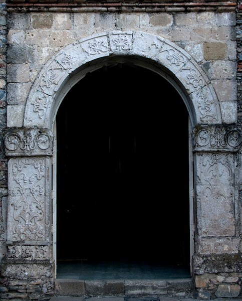 San Miguel, façade portal alfiz - Acuitlapan, Guerrero