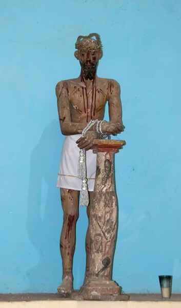 La Asunción, nave sculpture, Christ at the Column - Pazulco, Morelos