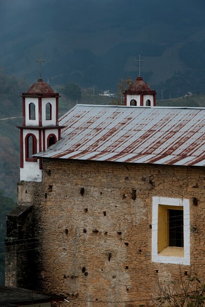 San Francisco, bell-towers - San Francisco Huehuetlán, Oaxaca