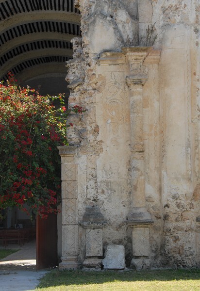 San Agustín, façade, right pilasters - Tihosuco, Quintana Roo