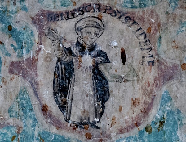 Santo Domingo, lower cloister walk dado mural, St. Dominic - Oaxtepec, Morelos