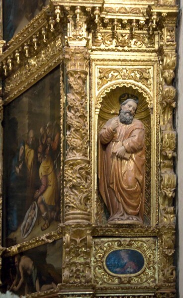 Lower right, outside sculpture right - High Altar & Chancel Arch