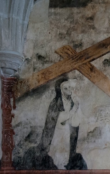 El Divino Señor, upper cloister walk testera mural, Noli Me Tangere - El Divino Señor, upper cloister ambulatory & stairwell murals