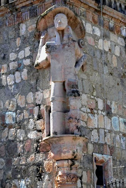 Nuestra Señora de los Remedios, bell-tower base sculpture - Huajicori, Nyarit
