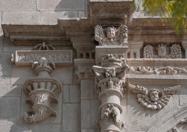 Portal details (left) - Santa María Magdalena, church & portería