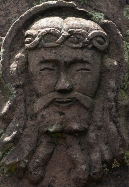 Angahuan, Calvary Cross, front crossing, face of Crist - Michoacán