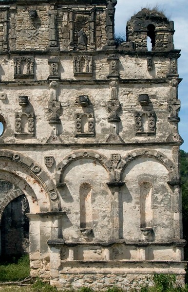 San José, façade right, tiers - Coneta, Chiapas