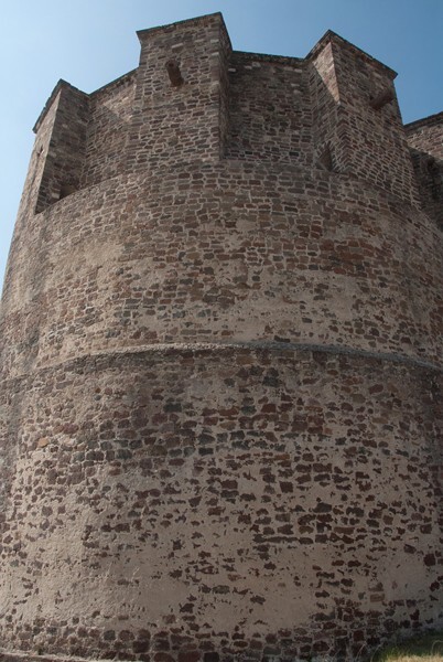 Apse - San Juan Bautista, façade, portería, porciúcula door, cistern & atrial gate