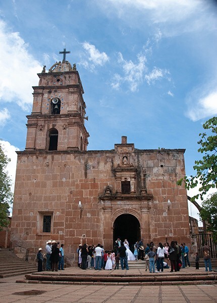 Santa Maria, façade & bell-tower - Santa María de la Paz, Zacatecas