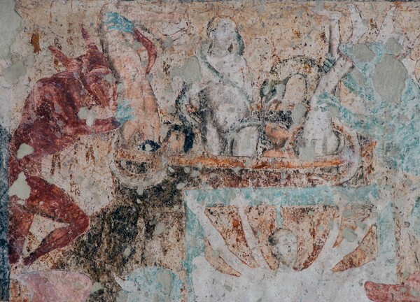 S wall mural - San Nicolás de Tolentino, capilla abierta & murals