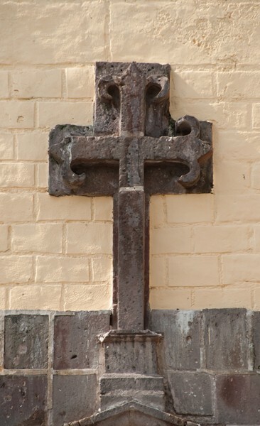 San Francisco, porciúncula portal, cross - Tepeji del Río, Hidalgo