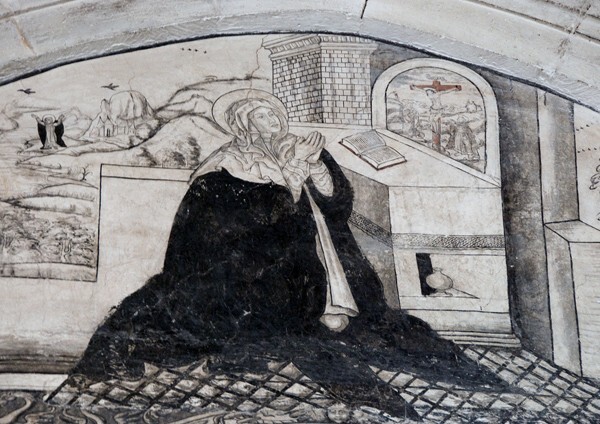 Cloister stairwell mural - San Nicolás de Tolentino, cloister & stairwell murals