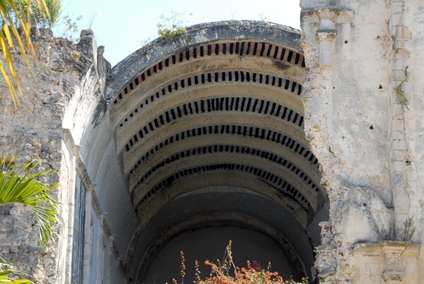 San Agustín, nave walls & log vault - Tihosuco, Quintana Roo