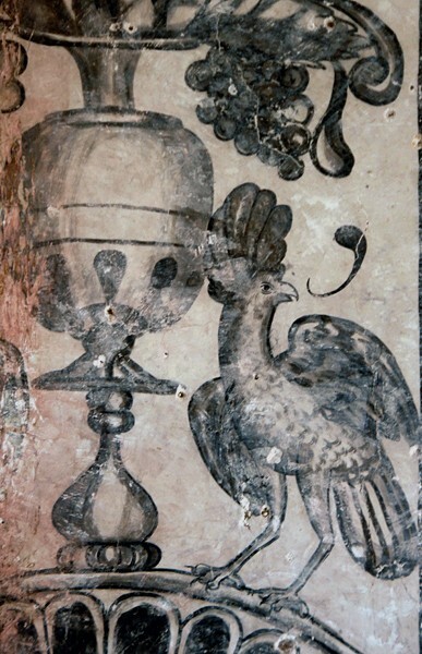 Upper cloister walk mural, grouse - San Martín