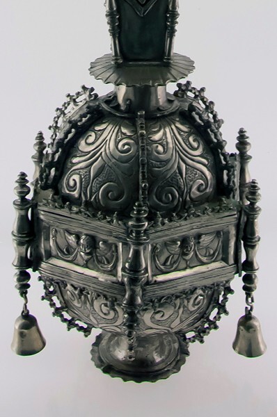 Processional Cross, forged silver, ca 1557 by Martín de Mendiola, base - Museo Franz Meyer (ex-convento de San Juan de Dios)