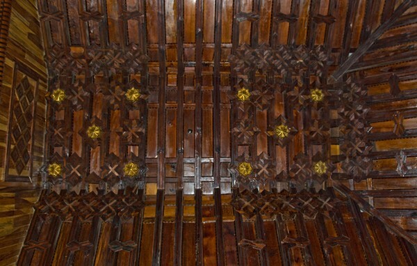 Sacristy, alfarje ceiling - San Diego